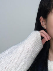 フラット リボン ワンタッチ リング ピアス - 4MiLi (フォーミリ)