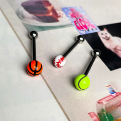 14G Pink Pistol Motif Gun Handgun Belly Button Piercing Banana Barbell