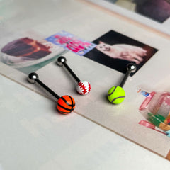 14G Pink Pistol Motif Gun Handgun Belly Button Piercing Banana Barbell