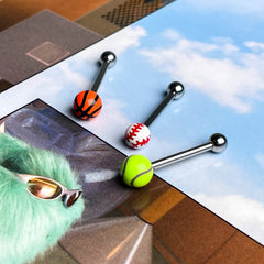 14G Pink Pistol Motif Gun Handgun Belly Button Piercing Banana Barbell