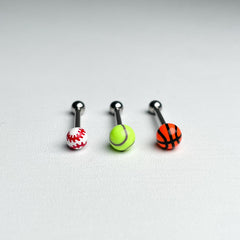 14G Pink Pistol Motif Gun Handgun Belly Button Piercing Banana Barbell