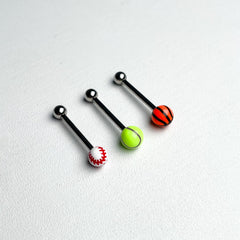 14G Pink Pistol Motif Gun Handgun Belly Button Piercing Banana Barbell