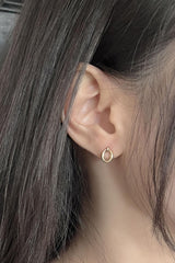 14k oval hinge earrings (1 pair) - 4MiLi (フォーミリ)