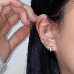 フラット リボン ワンタッチ リング ピアス - 4MiLi (フォーミリ)