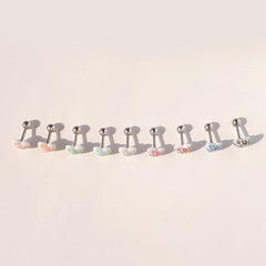 フラワーパターンハート ピアッシング (9Color) - 4MiLi (フォーミリ)