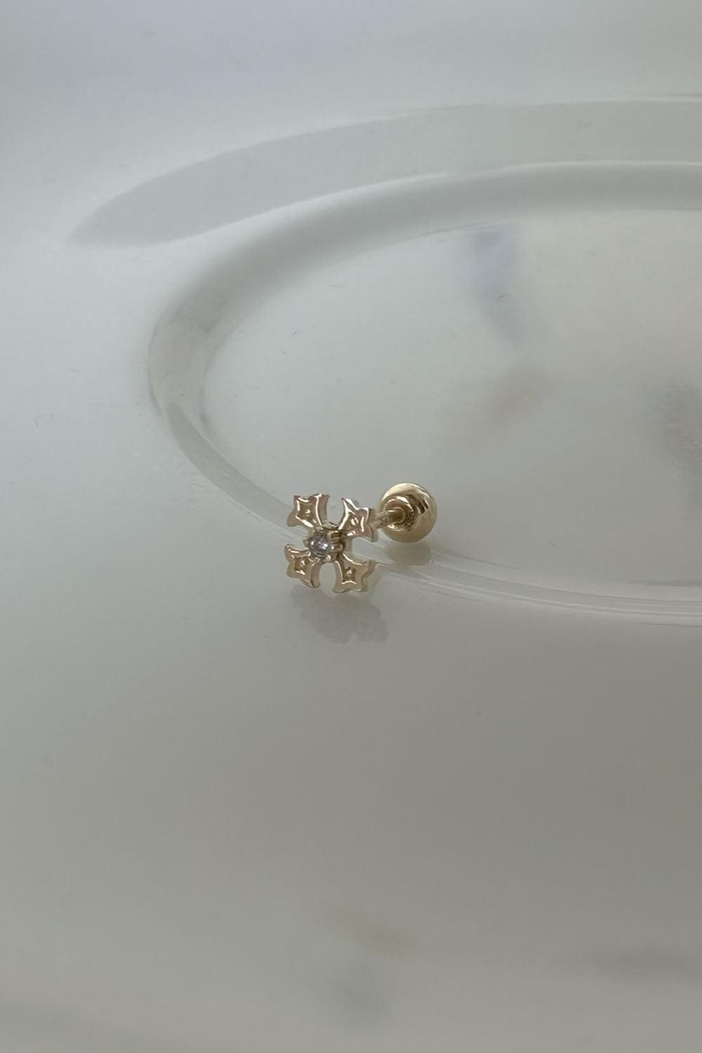 14k The Cross cubic piercing 21G - 4MiLi (フォーミリ)