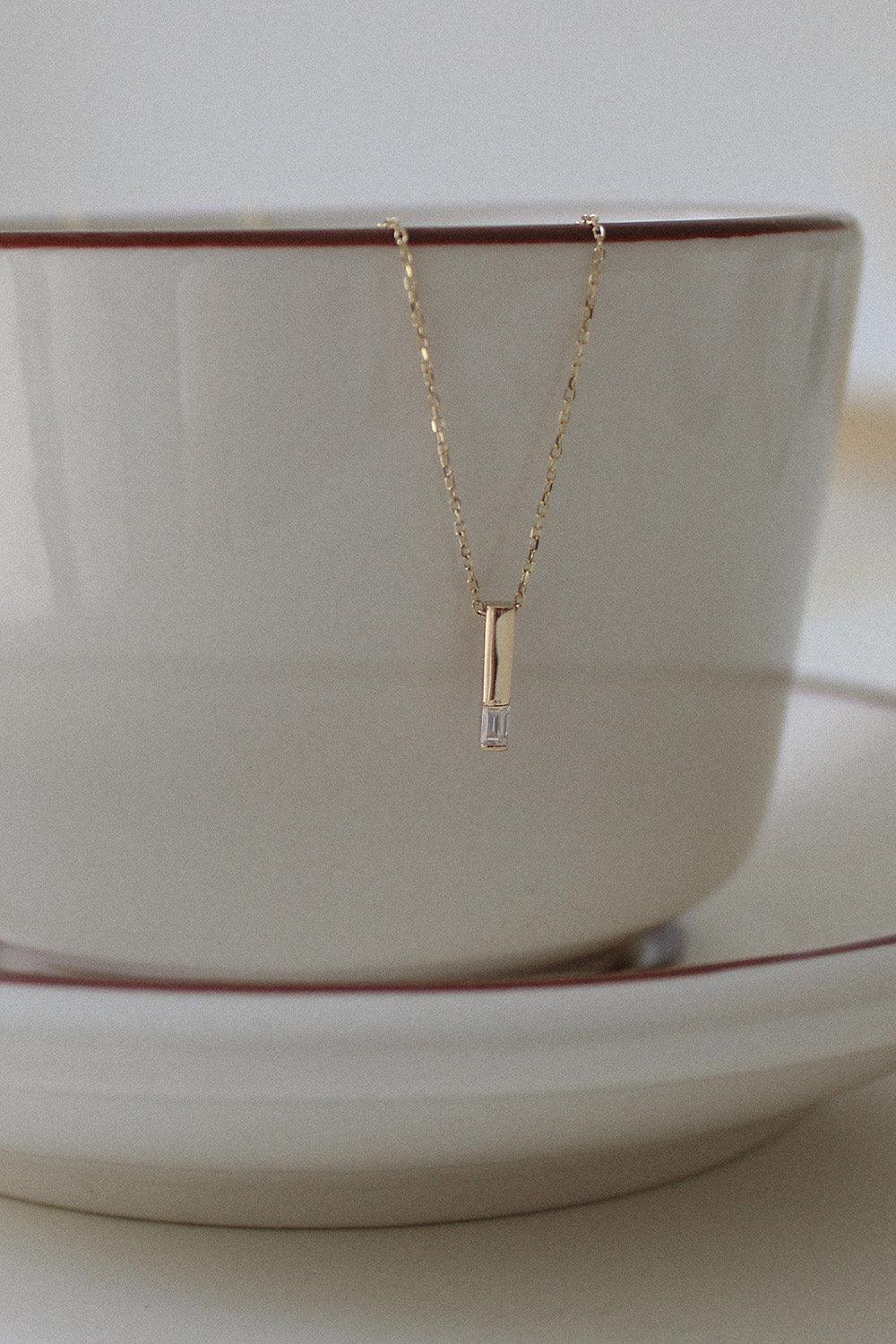 14k gold bar shine necklace - 4MiLi (フォーミリ)