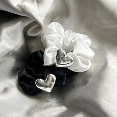 メタルハートサテン シュシュ (2Color) - 4MiLi (フォーミリ)