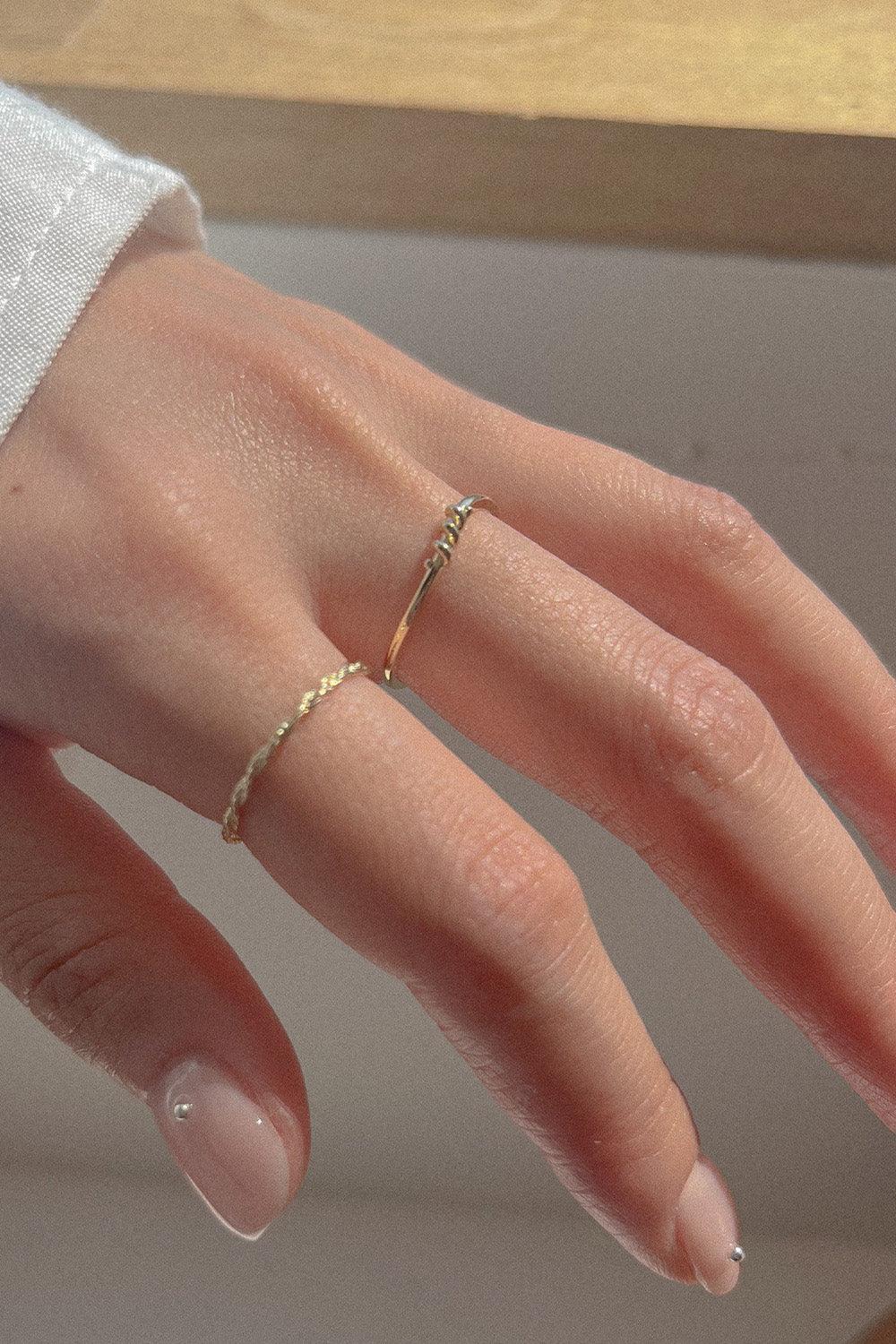 14k middle coil ring - 4MiLi (フォーミリ)