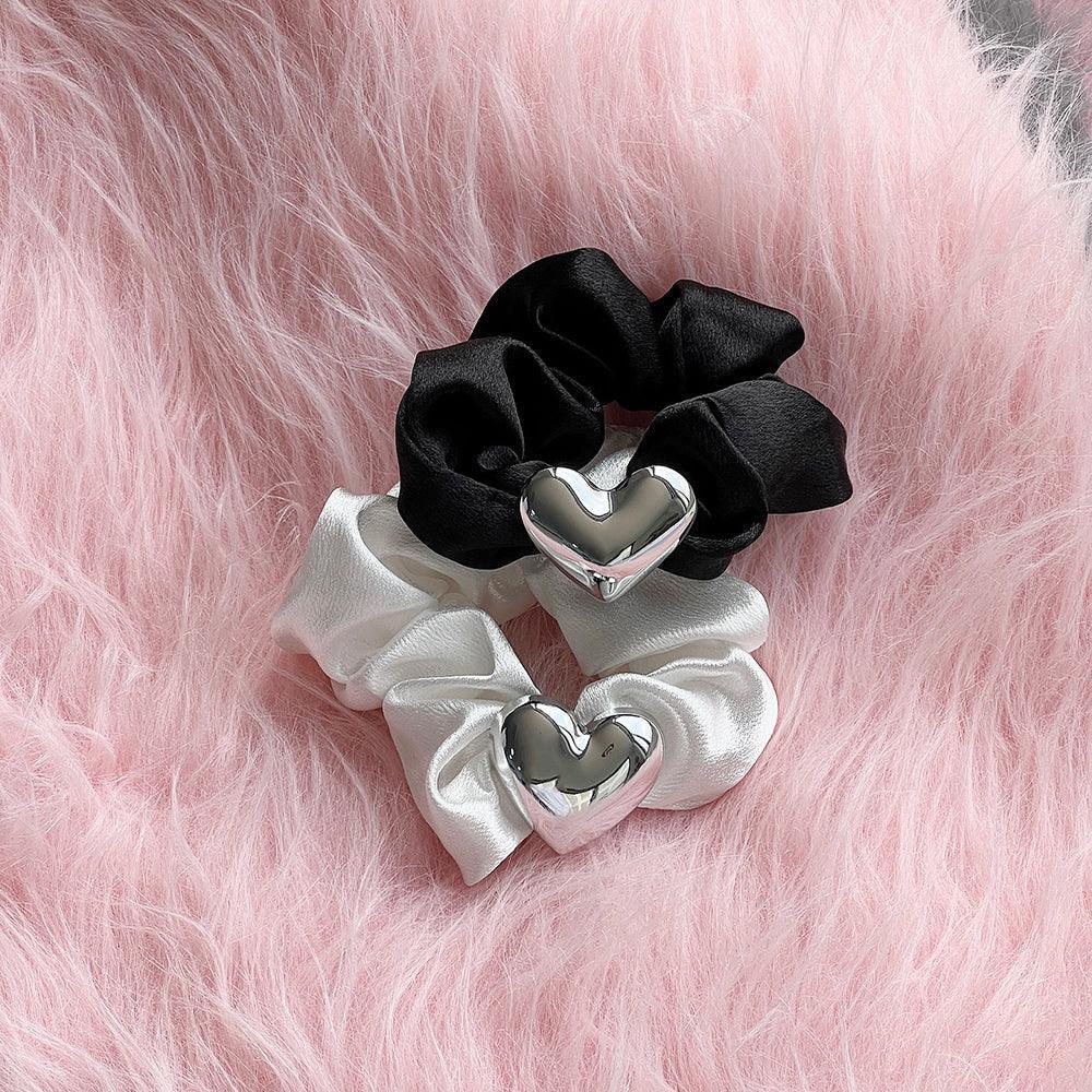 メタルハートサテン シュシュ (2Color) - 4MiLi (フォーミリ)