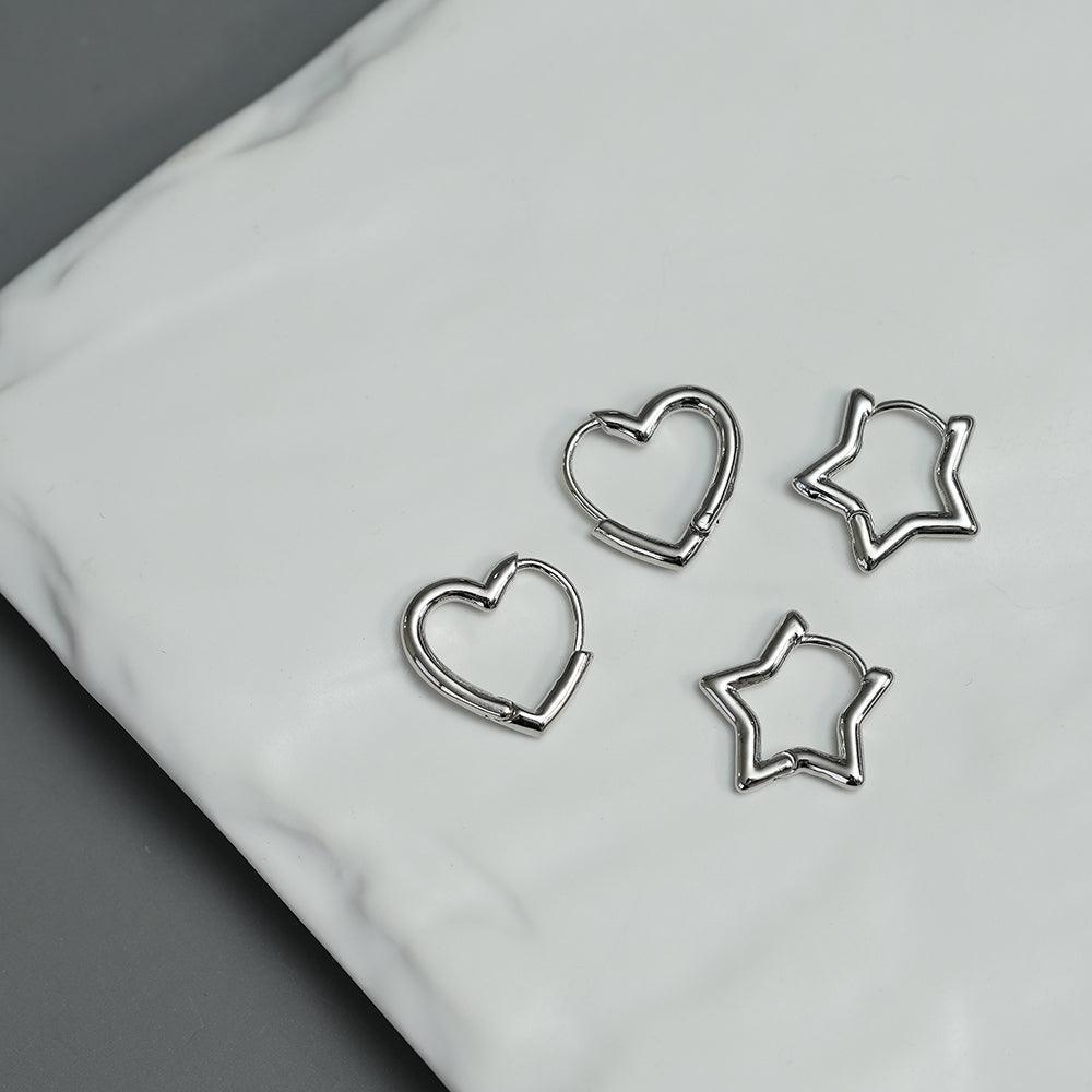 ハートと星 ワンタッチ ピアス - 4MiLi (フォーミリ)