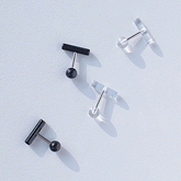 スティックバー ブラック&クリア ピアッシング (2Color) - 4MiLi (フォーミリ)