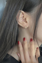 14k oval hinge earrings (1 pair) - 4MiLi (フォーミリ)
