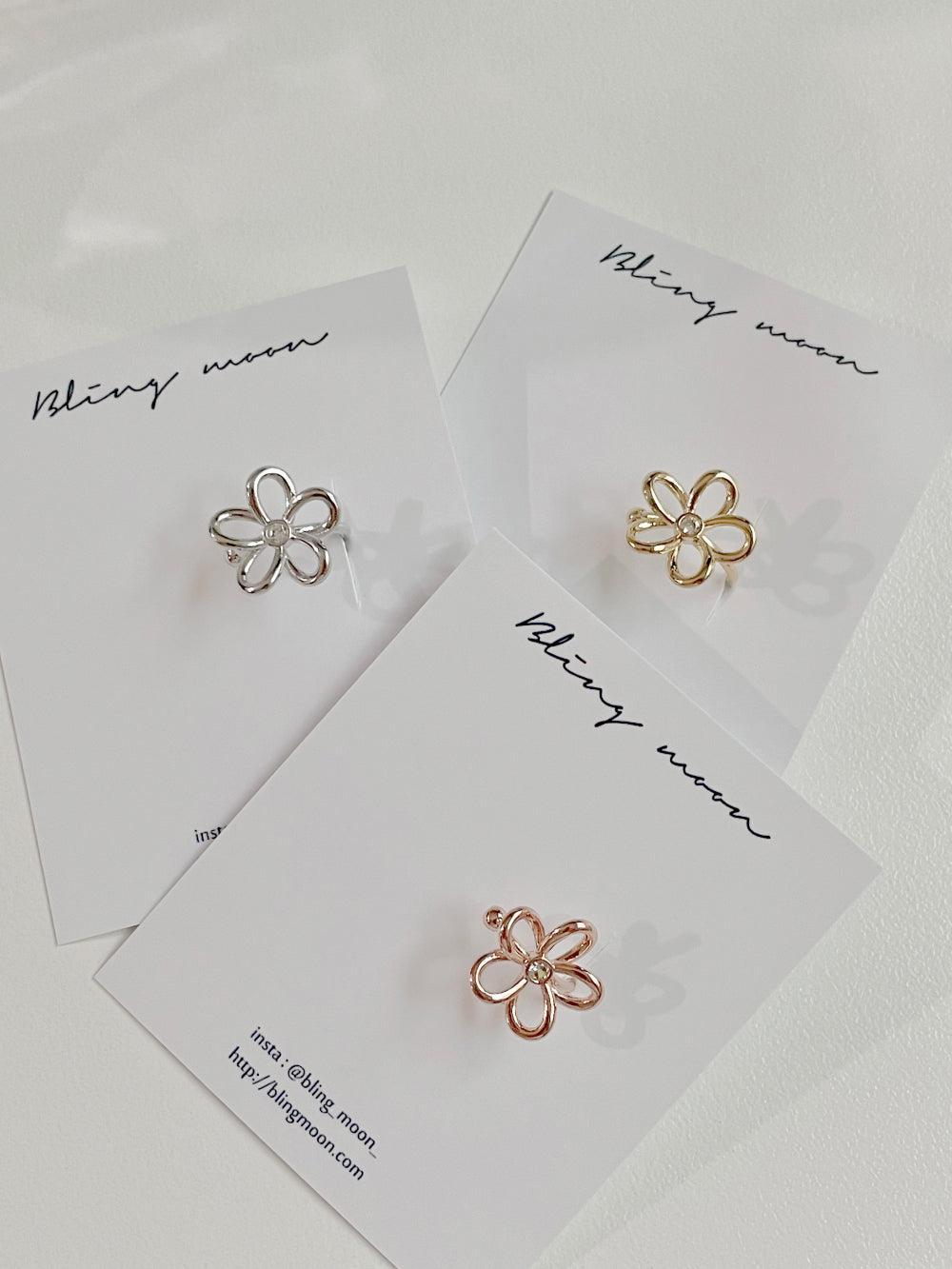 デイジー フラワー イヤーカフ (3Color) - 4MiLi (フォーミリ)