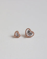 クリスタル ハート(ピアス/ピアッシング) 3 color / 2 size - 4MiLi (フォーミリ)