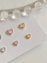 クリスタル ハート(ピアス/ピアッシング) 3 color / 2 size - 4MiLi (フォーミリ)
