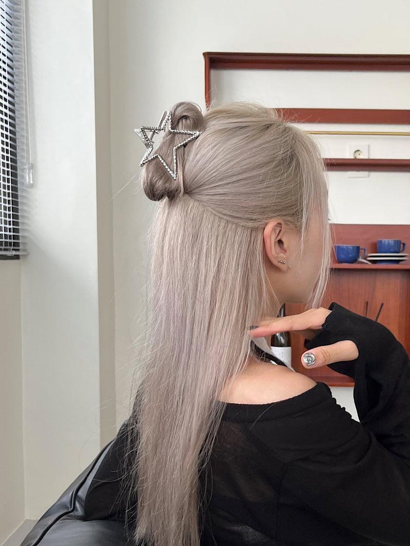 テクスチャ スター 星 メタル ヘア ヘアクリップ (2Color) - 4MiLi (フォーミリ)