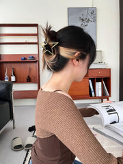テクスチャ スター 星 メタル ヘア ヘアクリップ (2Color) - 4MiLi (フォーミリ)