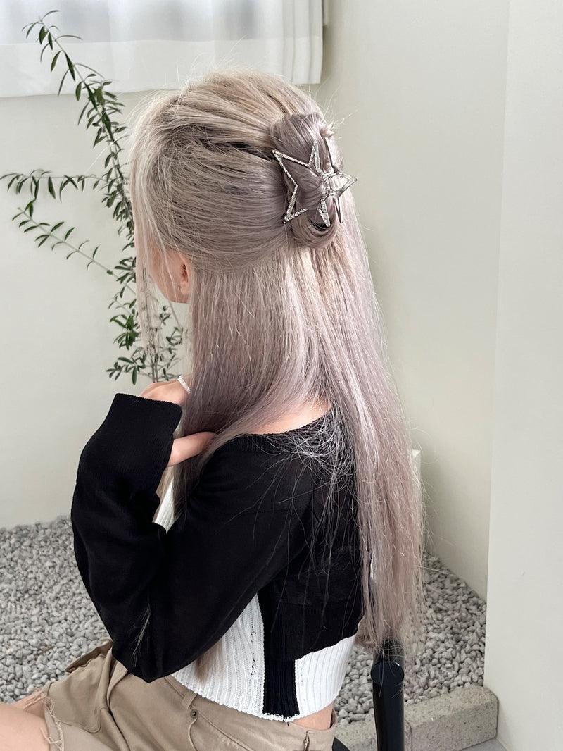 テクスチャ スター 星 メタル ヘア ヘアクリップ (2Color) - 4MiLi (フォーミリ)