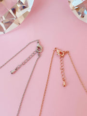 ブラック キュービック リボン ネックレス (2Color) - 4MiLi (フォーミリ)