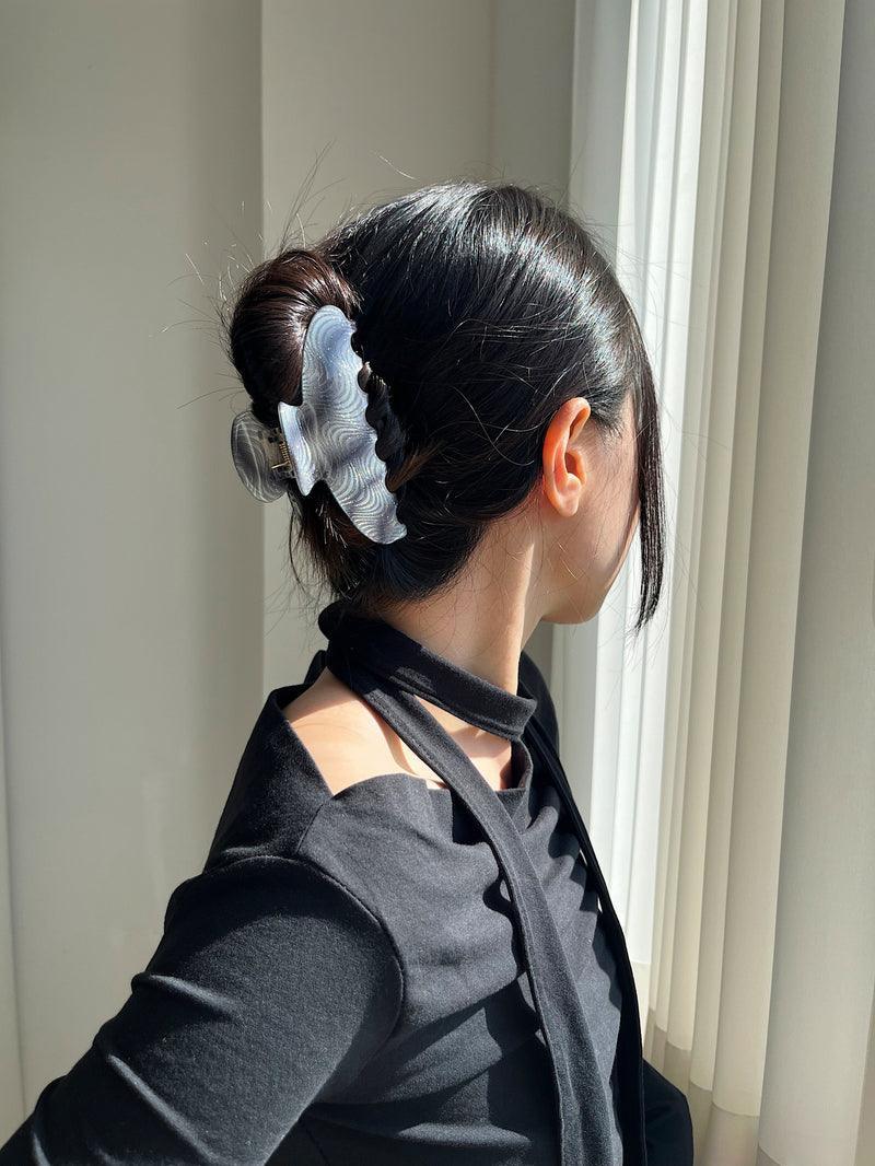 グリッター パール 半月 ヘアクリップ (6color) - 4MiLi (フォーミリ)
