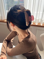 グリッター パール 半月 ヘアクリップ (6color) - 4MiLi (フォーミリ)