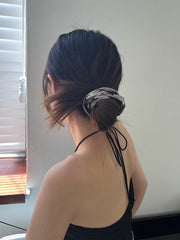 メタリック シルバー シュシュ (5Color) スクランチー - 4MiLi (フォーミリ)