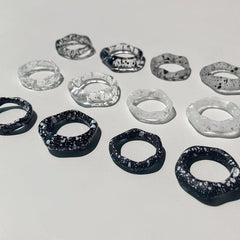 ペイント パターン アクリル リング (12type) - 4MiLi (フォーミリ)