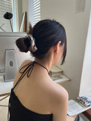 メタリック シルバー シュシュ (5Color) スクランチー - 4MiLi (フォーミリ)