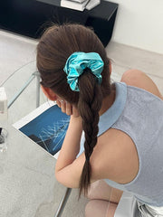 メタリック シルバー シュシュ (5Color) スクランチー - 4MiLi (フォーミリ)