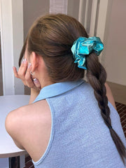 メタリック シルバー シュシュ (5Color) スクランチー - 4MiLi (フォーミリ)