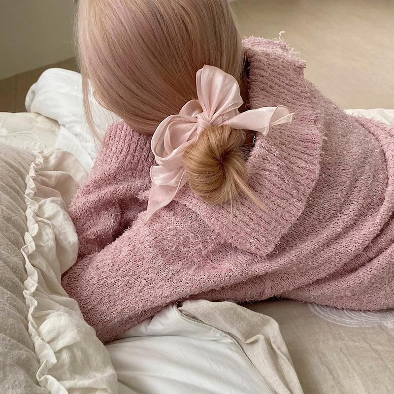 グロッシーリボンツーウェイ シュシュ (7Color) スクランチー - 4MiLi (フォーミリ)