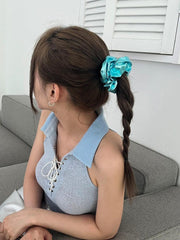 メタリック シルバー シュシュ (5Color) スクランチー - 4MiLi (フォーミリ)