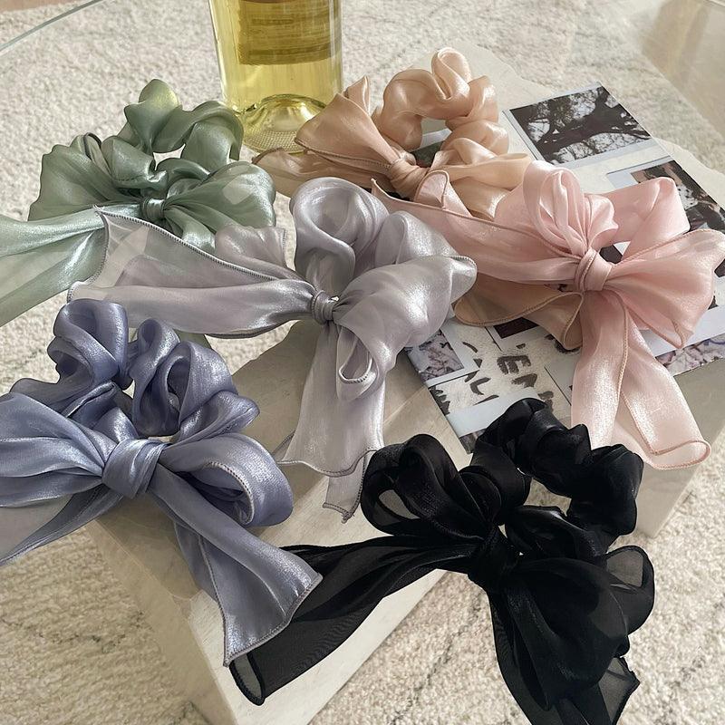 グロッシーリボンツーウェイ シュシュ (7Color) スクランチー - 4MiLi (フォーミリ)