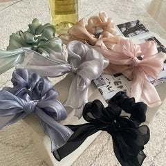 グロッシーリボンツーウェイ シュシュ (7Color) スクランチー - 4MiLi (フォーミリ)