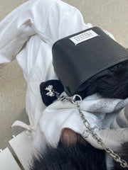 ハート ポンポン ファー リボン キーホルダー キーリング (2Color) - 4MiLi (フォーミリ)