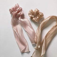 グロッシーリボンツーウェイ シュシュ (7Color) スクランチー - 4MiLi (フォーミリ)