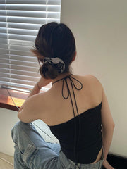 メタリック シルバー シュシュ (5Color) スクランチー - 4MiLi (フォーミリ)