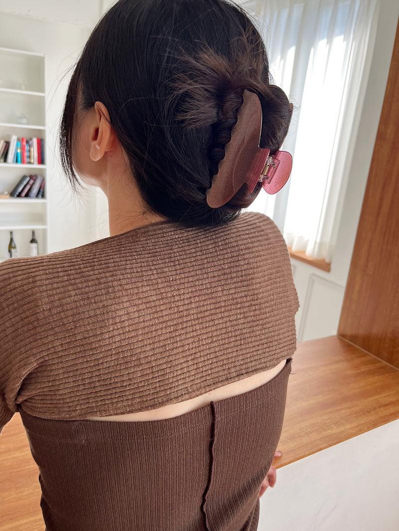 グリッター パール 半月 ヘアクリップ (6color) - 4MiLi (フォーミリ)