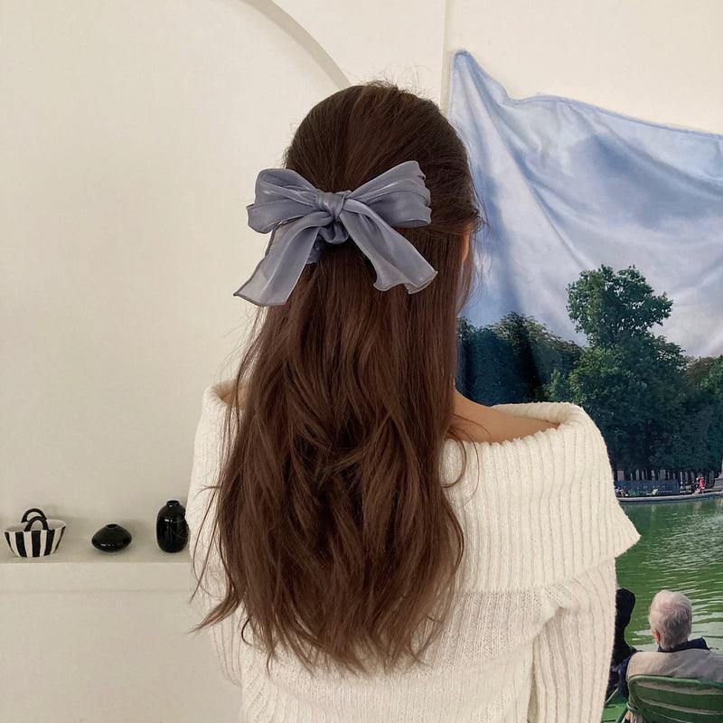 グロッシーリボンツーウェイ シュシュ (7Color) スクランチー - 4MiLi (フォーミリ)