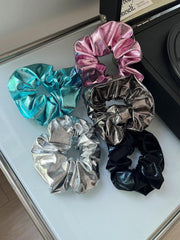 メタリック シルバー シュシュ (5Color) スクランチー - 4MiLi (フォーミリ)