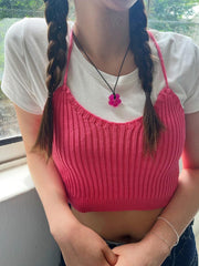 アクリル フラワー レザー ネックレス (4Color) - 4MiLi (フォーミリ)