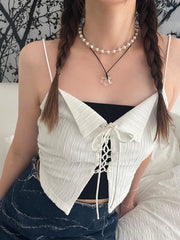 アクリル フラワー レザー ネックレス (4Color) - 4MiLi (フォーミリ)