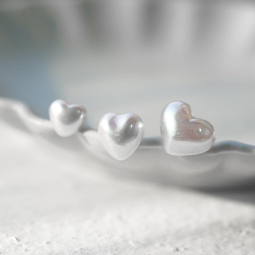 【即納】パールハートピアッシング (3Size) 16G - 4MiLi (フォーミリ)