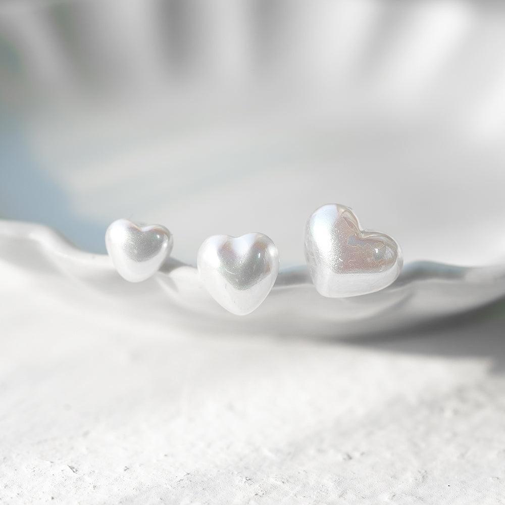 【即納】パールハートピアッシング (3Size) 16G - 4MiLi (フォーミリ)