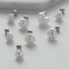 【即納】パールハートピアッシング (3Size) 16G - 4MiLi (フォーミリ)