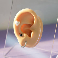 【即納】パールハートピアッシング (3Size) 16G - 4MiLi (フォーミリ)