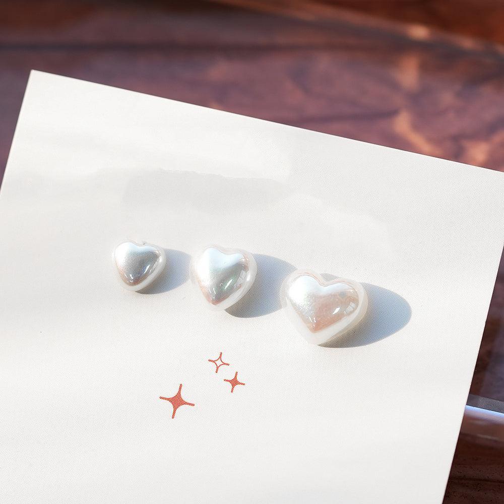 【即納】パールハートピアッシング (3Size) 16G - 4MiLi (フォーミリ)