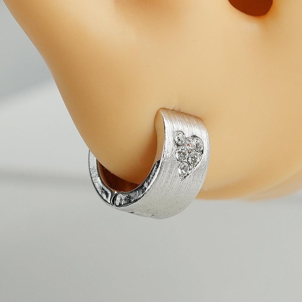 ハート&スター キュービック ポイント ワンタッチ リングピアス (2Type) - 4MiLi (フォーミリ)