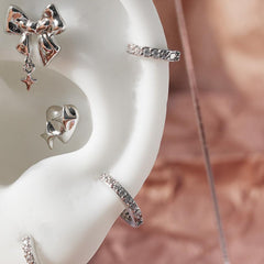 キュービック ワンタッチリングピアス (3Size) 18G - 4MiLi (フォーミリ)